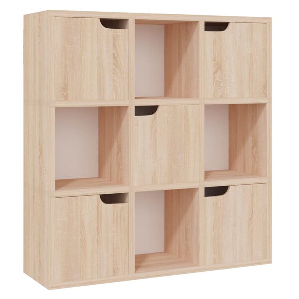 vidaXL B&uuml;cherregal Sonoma-Eiche 88,5x27,5x88 cm Holzwerkstoff