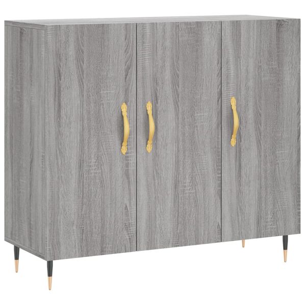 vidaXL Sideboard Grau Sonoma 90x34x80 cm Holzwerkstoff