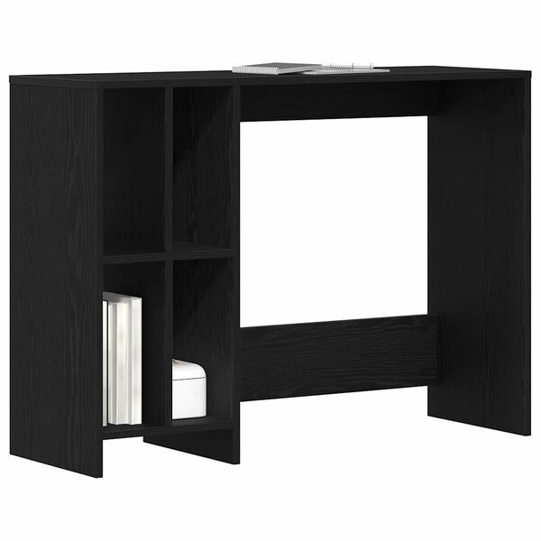 vidaXL Schreibtisch mit Regal Schwarz Eichen-Optik 102,5 x 35 x 75 cm