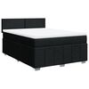 vidaXL Boxspringbett mit Matratze Schwarz 160x200 cm Stoff