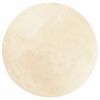 vidaXL Teppich HUARTE Kurzflor Weich und Waschbar Creme &Oslash; 80 cm