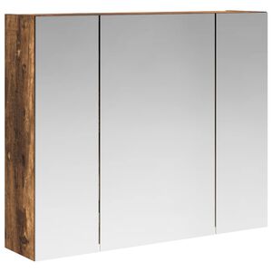 vidaXL Badezimmerspiegelschrank Ger&auml;ucherte Eiche 60 x 14,5 x 50 cm