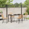 vidaXL Garten Essgruppe 5 pcs Braun Pulverbeschichteter Stahl