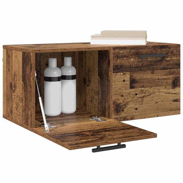 vidaXL Wandschrank Altholz 80 x 36.5 x 35 cm Holzwerkstoff