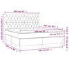 vidaXL Boxspringbett mit Matratze Dunkelgrau 160x200 cm Stoff