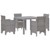 vidaXL Garten Essgruppe 5 pcs Hellgrau Polypropylen