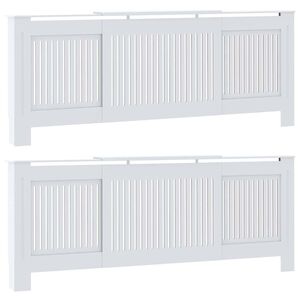 vidaXL Heizk&ouml;rperabdeckung 2 stk. Wei&szlig; 205 x 20,5 x 81,5 cm