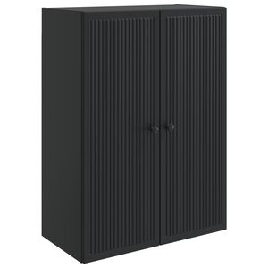 vidaXL Wandschrank Schwarz 66 x 34,5 x 90 cm Holzwerkstoff