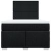 vidaXL Boxspringbett mit Matratze Schwarz 120x200 cm Stoff