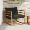vidaXL Outdoor-Sofagarnitur Massives Akazienholz und Textilene Natur