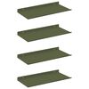 vidaXL Schwebendes Regal 4 pcs Olive Gr&uuml;n 40 x 18 x 2,5 cm Stahl