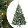 vidaXL K&uuml;nstlicher Weihnachtsbaum mit 300 LEDs Gr&uuml;n 180 cm PE und PVC