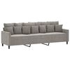 vidaXL 3-Sitzer-Sofa mit Hocker Hellgrau 210 cm Samt