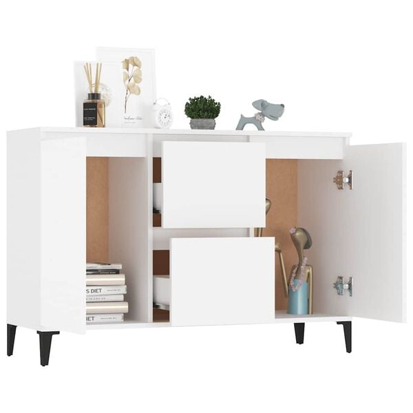 vidaXL Sideboard Wei&szlig; 102x35x70 cm Holzwerkstoff