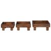 vidaXL Pflanzenst&auml;nder 3 pcs Braun Mahagoni Holz