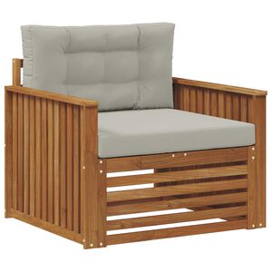vidaXL Outdoor-Sofa Massives Akazienholz und Polyester
