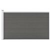 vidaXL Gartenzaun WPC 175x105 cm Grau