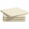 vidaXL Sitzkissen 4 Stk. Cordstoff Creme 40 x 40 x 3 cm