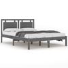 vidaXL Massivholzbett Grau 120x200 cm