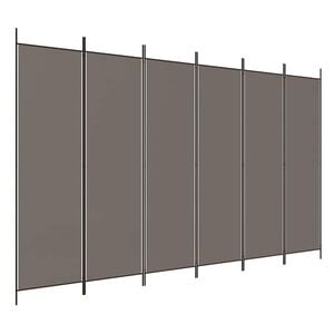 vidaXL 6-tlg. Paravent Anthrazit 300x200 cm Stoff