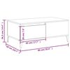 vidaXL Couchtisch Weiß 90x50x36,5 cm Holzwerkstoff