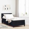 vidaXL Boxspringbett mit Matratze Schwarz 200 x 100 cm Polyester