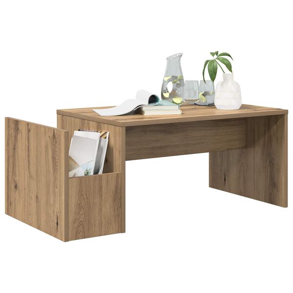 vidaXL Couchtisch Artisan-Eiche 90 x 45 x 35 cm Holzwerkstoff