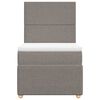 vidaXL Boxspringbett mit Matratze Taupe 80x200 cm Stoff
