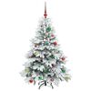 vidaXL K&uuml;nstlicher Weihnachtsbaum mit 150 LEDs Wei&szlig; 150 cm PE und PVC