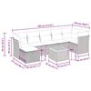vidaXL 8-tlg. Garten-Sofagarnitur mit Kissen Beige Poly Rattan