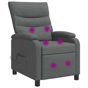 vidaXL Massage Relaxsessel Dunkelgrau Stoff