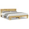 vidaXL Massivholzbett mit Kopfteil ohne Matratze 180x200 cm Eichenholz