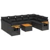 vidaXL Patio Sofa Set 7-Sitzer Black