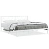 vidaXL Bettgestell mit Kopfteil Metall Wei&szlig; 183x213 cm