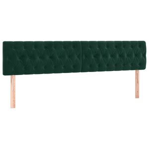 vidaXL Kopfteile Dunkelgr&uuml;n 180x7x78/88 cm Samt