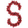vidaXL Weihnachtskugelgirlande Rot 186 cm Polystyrol