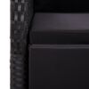 vidaXL 11-tlg. Garten-Essgruppe mit Kissen Schwarz Poly Rattan