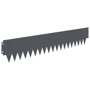 vidaXL Rasenkante 20 stk. 103 x 20 cm Stahl Anthrazit