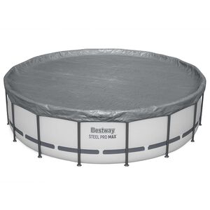 Bestway Poolabdeckung 1 &Oslash;6,71 m Rund Polyester Grau for