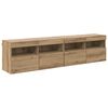 vidaXL TV-Wandregale 2 stk. Artisan-Eiche Holzwerkstoff
