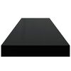 vidaXL Schweberegale 4 Stk. Schwarz 90x23,5x3,8 cm MDF
