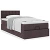 vidaXL Ottoman-Bett mit Matratze Dunkelbraun 100x200 cm Stoff