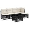vidaXL Gartensofa-set 6 stk. Schwarz Poly-Rattan