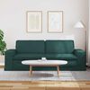 vidaXL Sofa Dunkelgr&uuml;n Gesamtabmessungen: 222 x 80 x 82 cm (B x T x H)