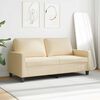 vidaXL 2-Sitzer-Sofa Creme 140 cm Stoff