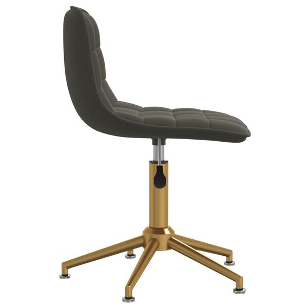 vidaXL Esszimmerst&uuml;hle 4 Stk. Drehbar Dunkelgrau Samt