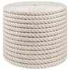vidaXL Juteseil 12 mm Wei&szlig; 100% Tossa Jute