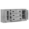 vidaXL Sideboards 3 Stk. Betongrau Holzwerkstoff