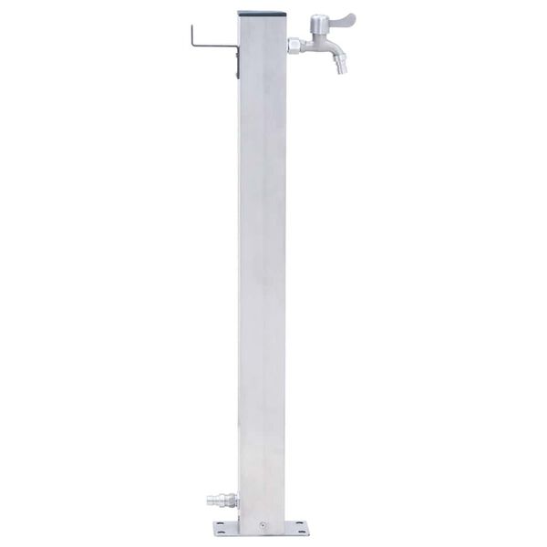 vidaXL Wassers&auml;ule f&uuml;r den Garten 60 cm Edelstahl Quadratisch