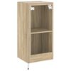 vidaXL TV-Wandschrank mit LED-Leuchten Sonoma-Eiche 40,5x35x80 cm